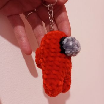 Porte-clés Among Us au crochet
