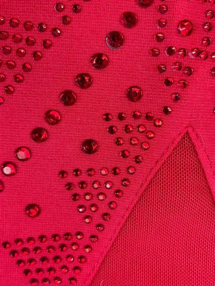 Robe soirée été à sequins rouge Giorgia - photo numéro 9