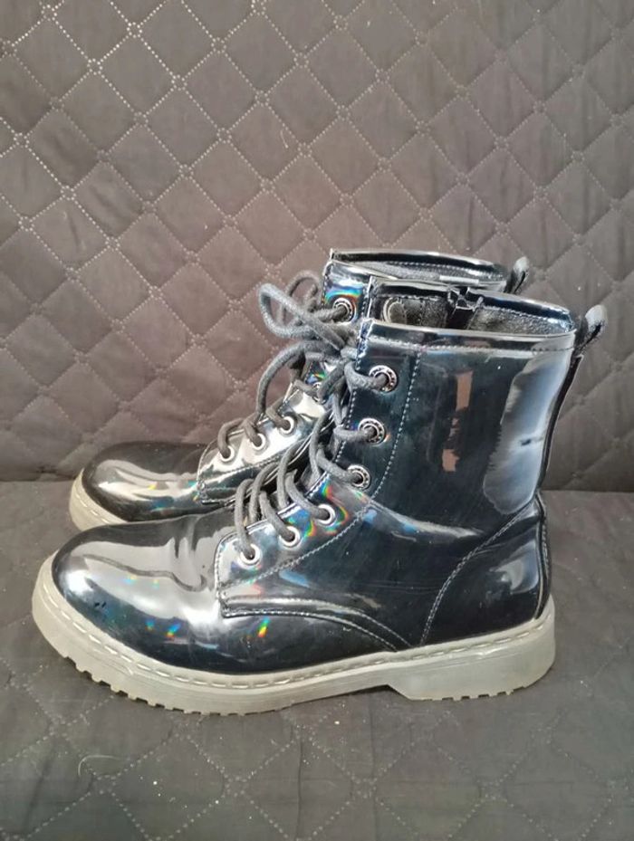 Bottines vernies noires taille 39 - photo numéro 7