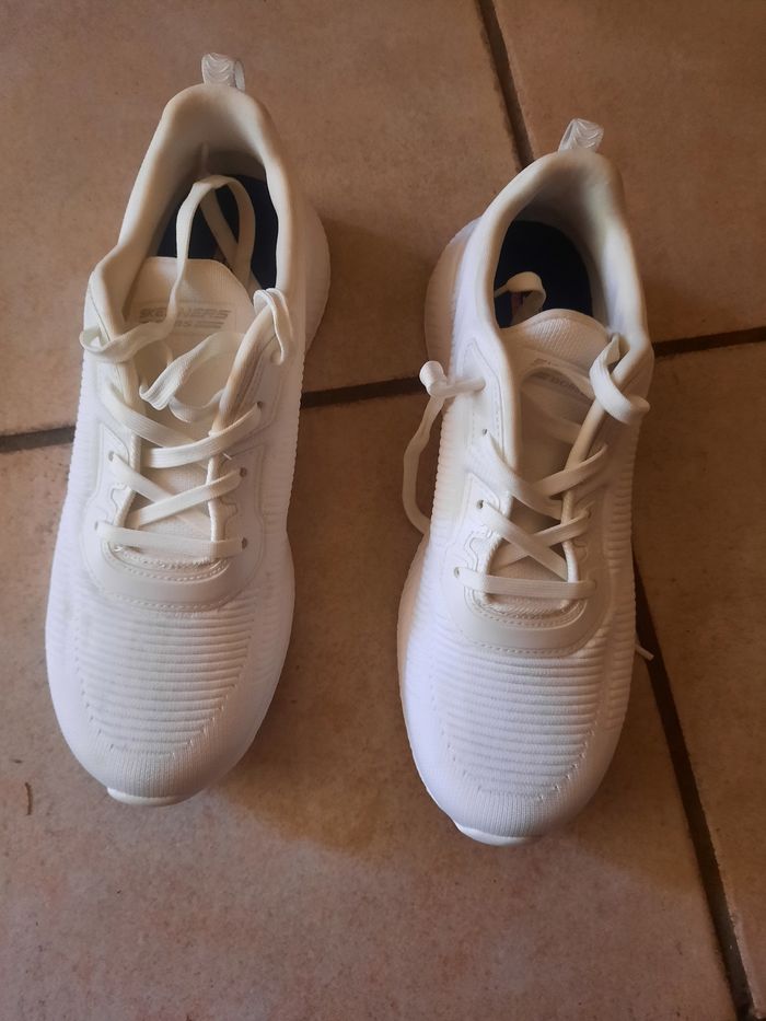 Baskets blanches femme Skechers - photo numéro 3