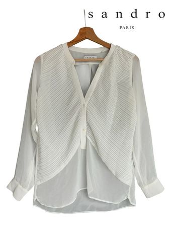 Chemise femme transparente blanche Sandro taille 1 en parfait état
