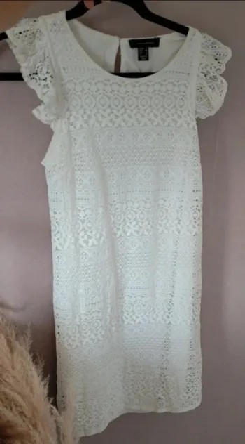 Robe blanche crochet boheme dentelle primark atmosphere 38 40