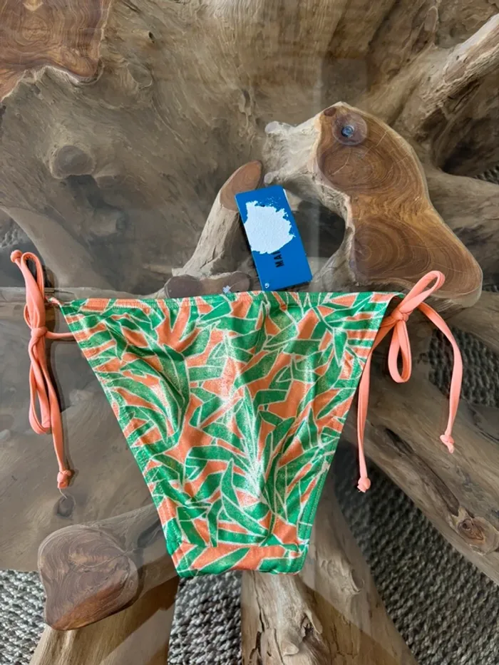 Bas de maillot de bain Maison Lejaby orange vert irisé - photo numéro 5