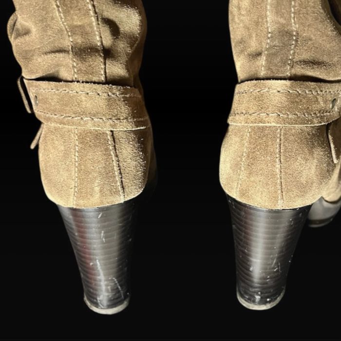 Botte à talon en daim nero giardini - photo numéro 7