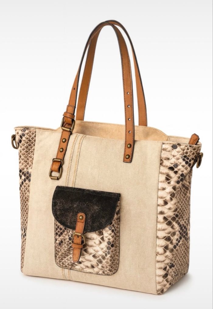 Sac à main en toile et cuir 👜