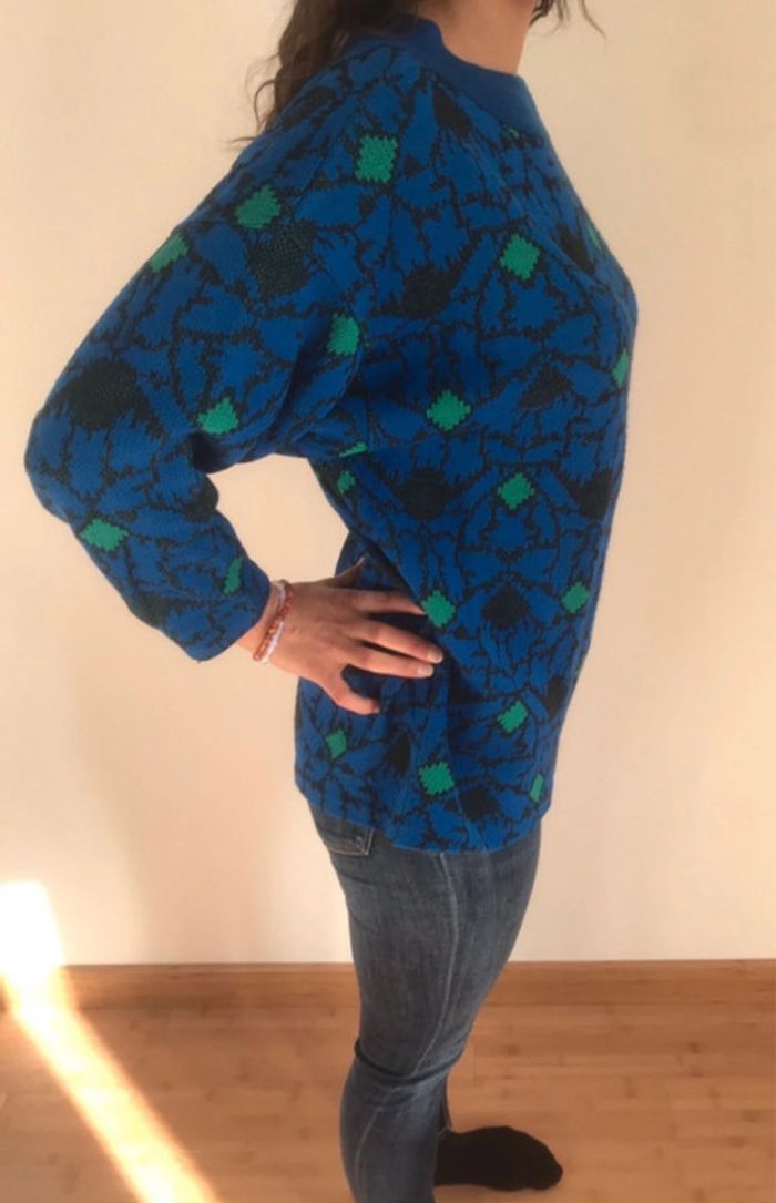 81 - pull bleu carreau - photo numéro 2