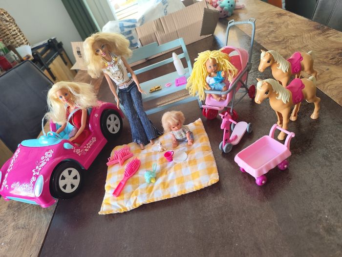 Barbie lot voiture poney poussette accessoires - photo numéro 9