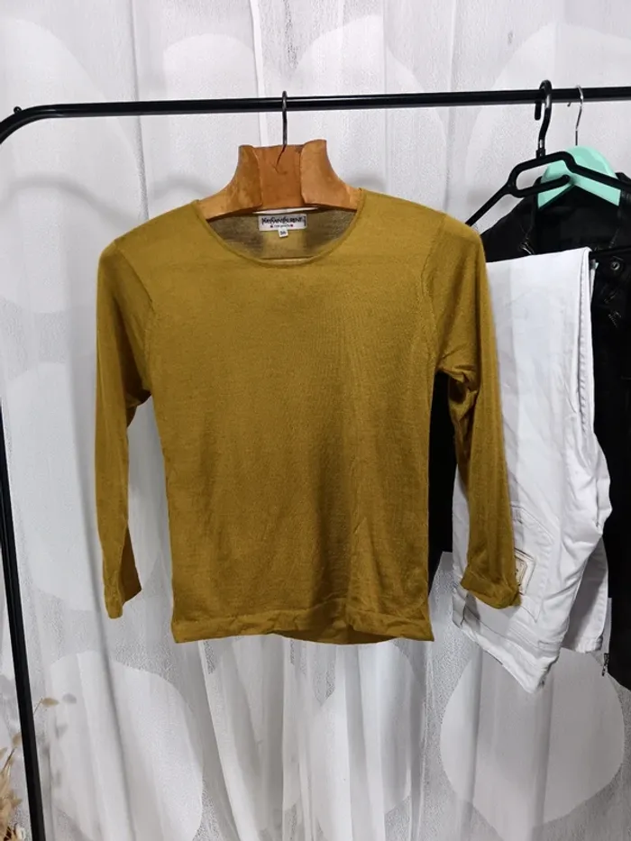 Yves Saint Laurent "Pull fi' vintage moutarde" t. 34/36 - photo numéro 9