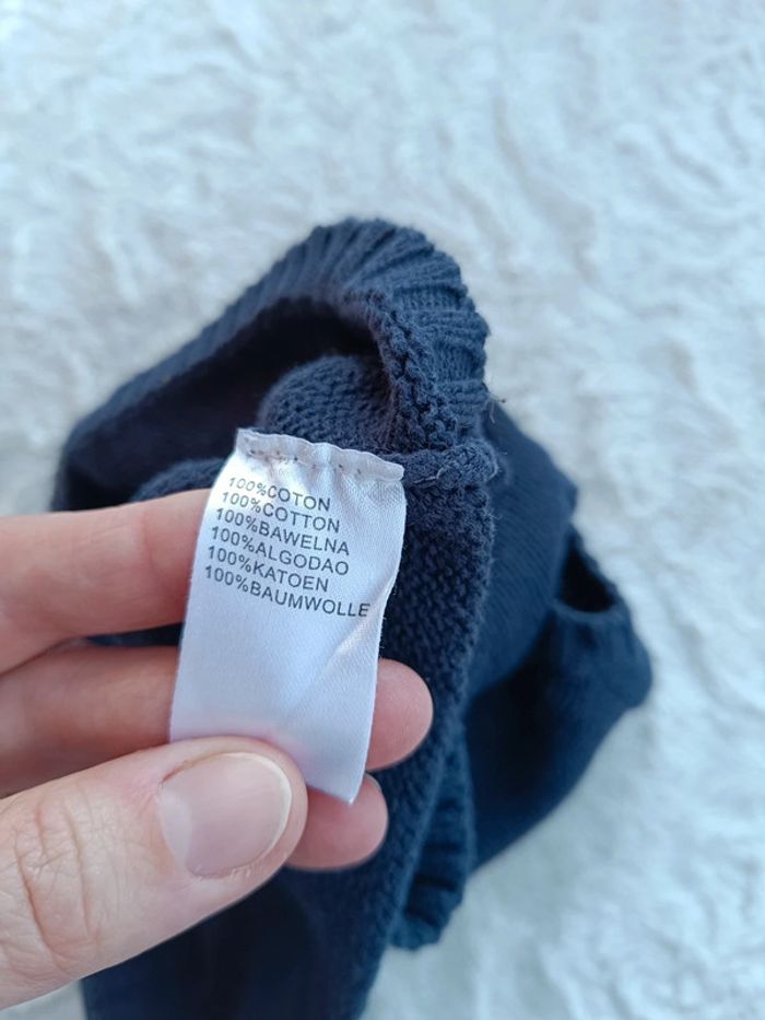 Boléro maille Fille 3 mois fleurs Mini Adélie 100% coton - photo numéro 6