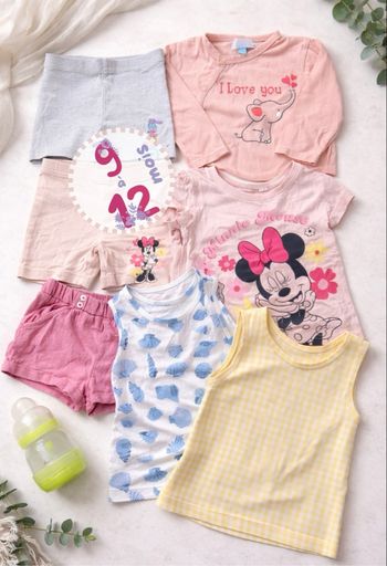 Lot 7 pièces bébé fille + Biberon MAM - 9/12 mois 