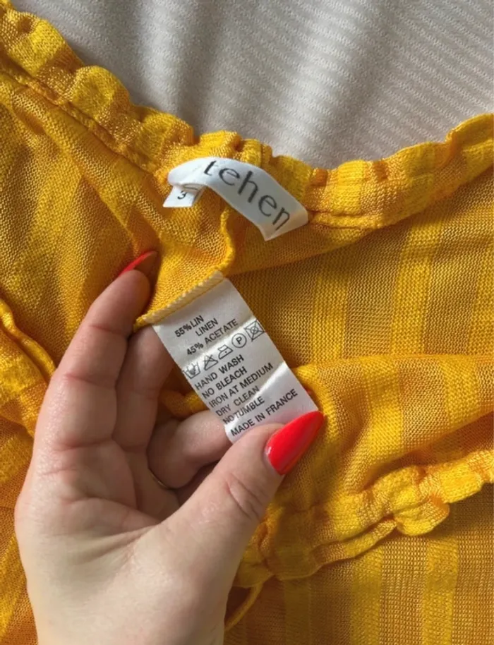 Pantalon, fluide, orange techen taille 42 - photo numéro 3