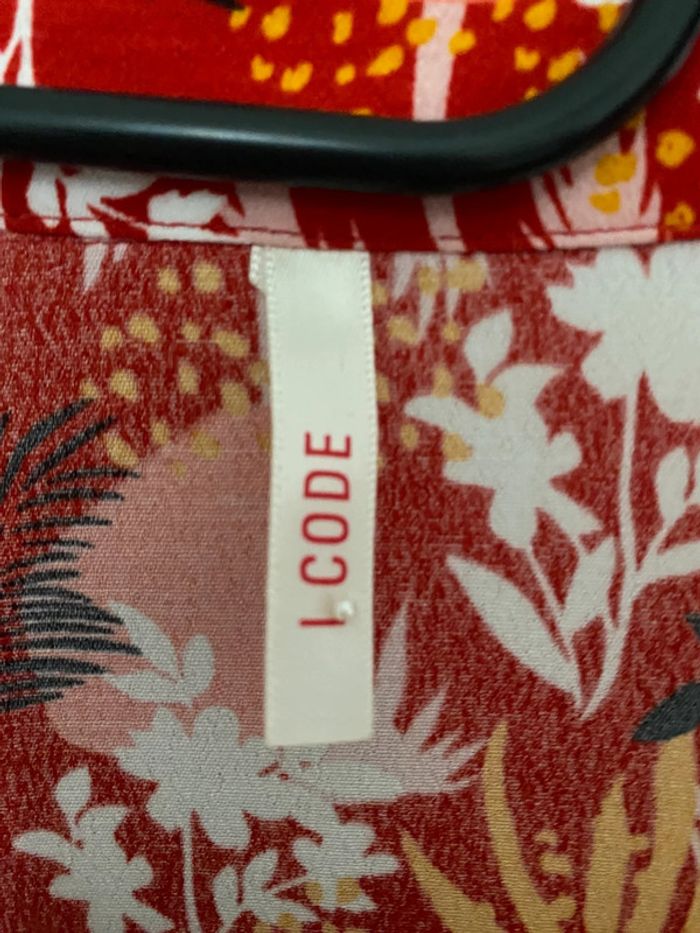 Robe portefeuille imprimé rouge - I.Code - photo numéro 5