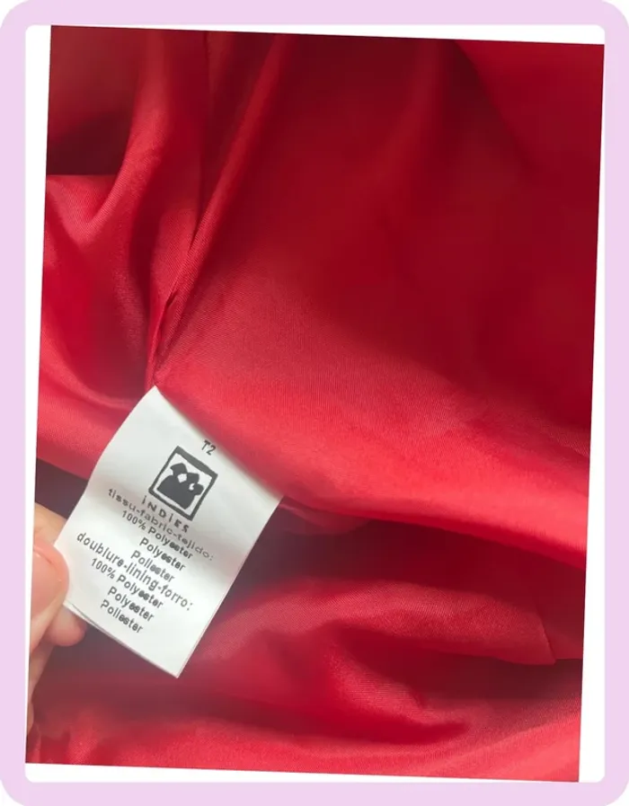 Veste rouge Indies taille 2 - Fermeture zippée & poches zippées - Mi saison - photo numéro 5