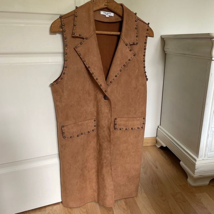 Veste suédine camel