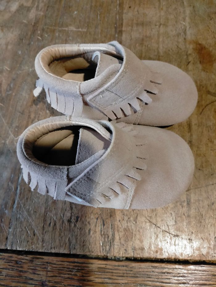Mocassins bébé Rose et Chocolat neufs pt 18 - photo numéro 2