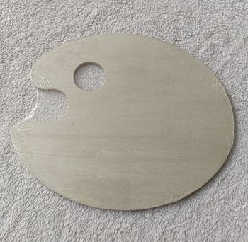 Palette de peinture en bois sous blister de 27 X 22 X 0.5 cm