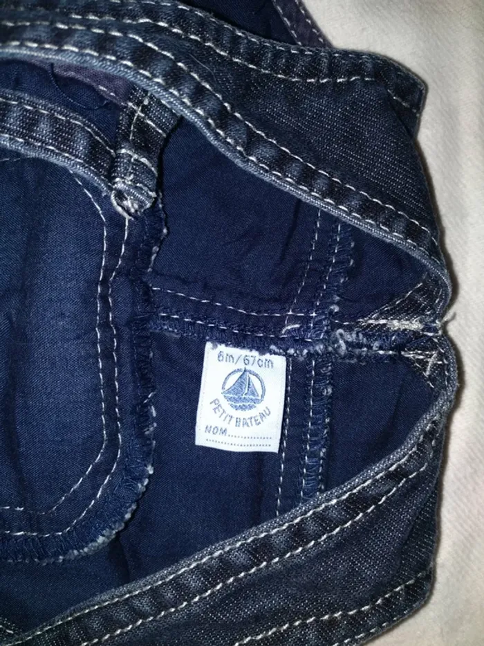 Salopette Jean 6 Mois Fille Petit Bateau - photo numéro 3