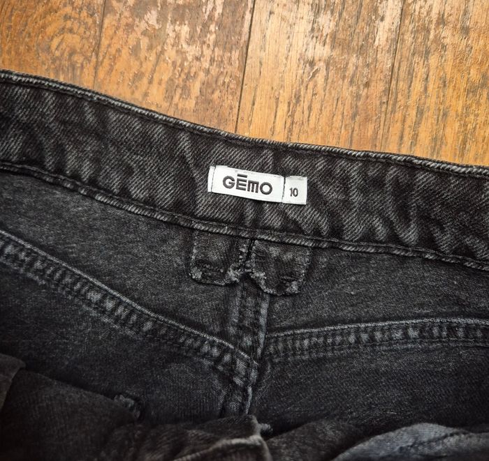 Jean fille jambes large noir gemo taille 10ans - photo numéro 2