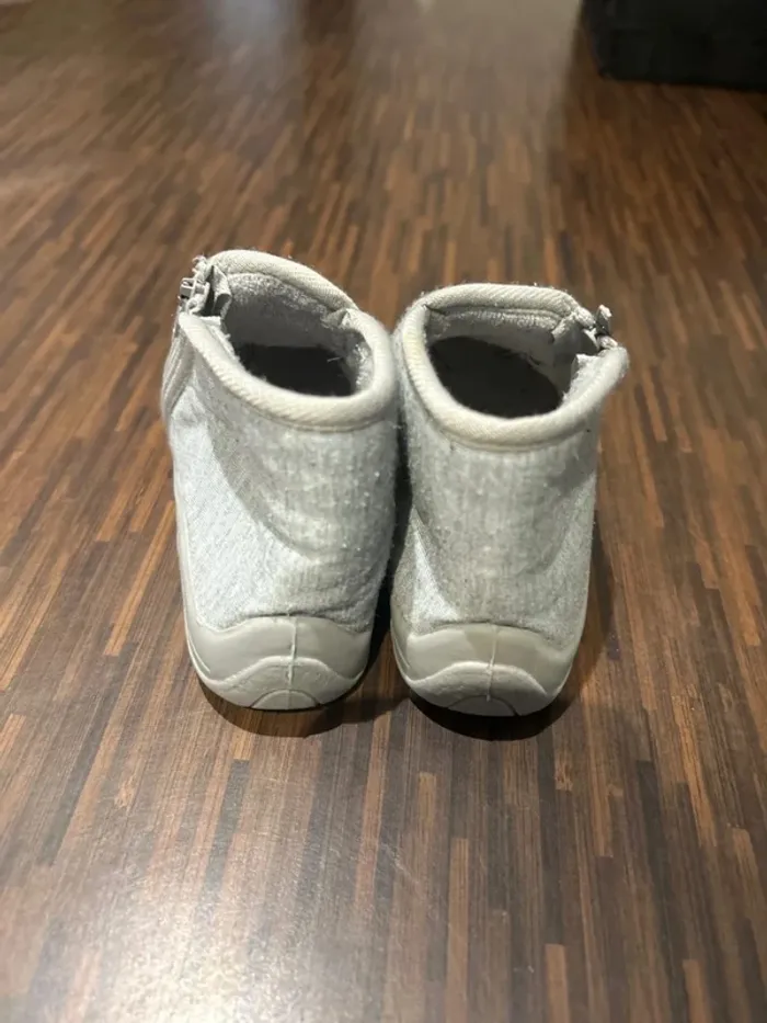 Chaussons zippés enfant garcon gris motif chien taille 22 - photo numéro 6