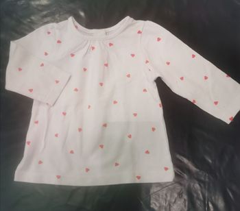 Tee-shirt manches longues coeurs
