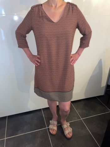 Robe fluide camaïeu