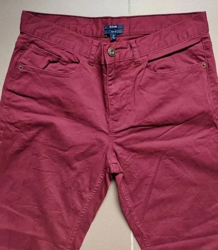 Pantalon jean couleur bordeaux - Taille 40 Kiabi - photo numéro 3