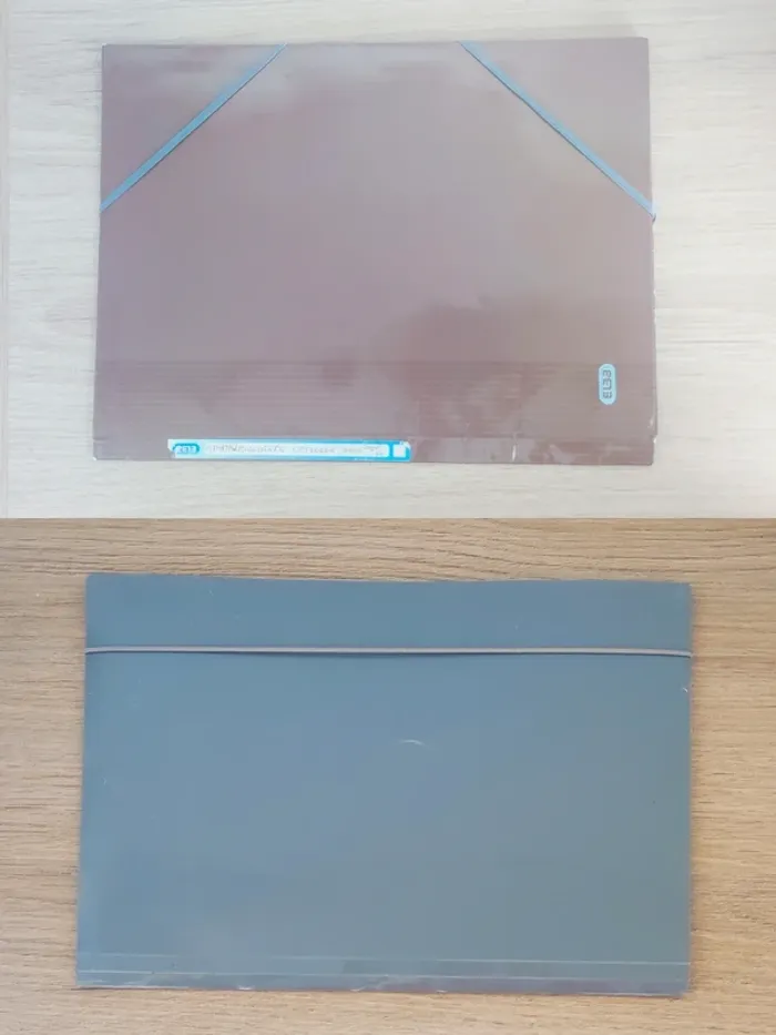 Lot 2 chemises carton marron polypro gris 3 rabats / Elba × Dlp Industry - A4