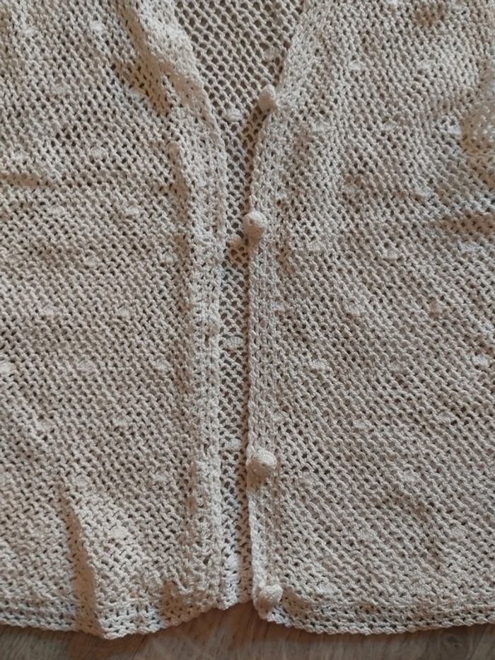 Gilet vintage blanc crochet Taille S - photo numéro 3