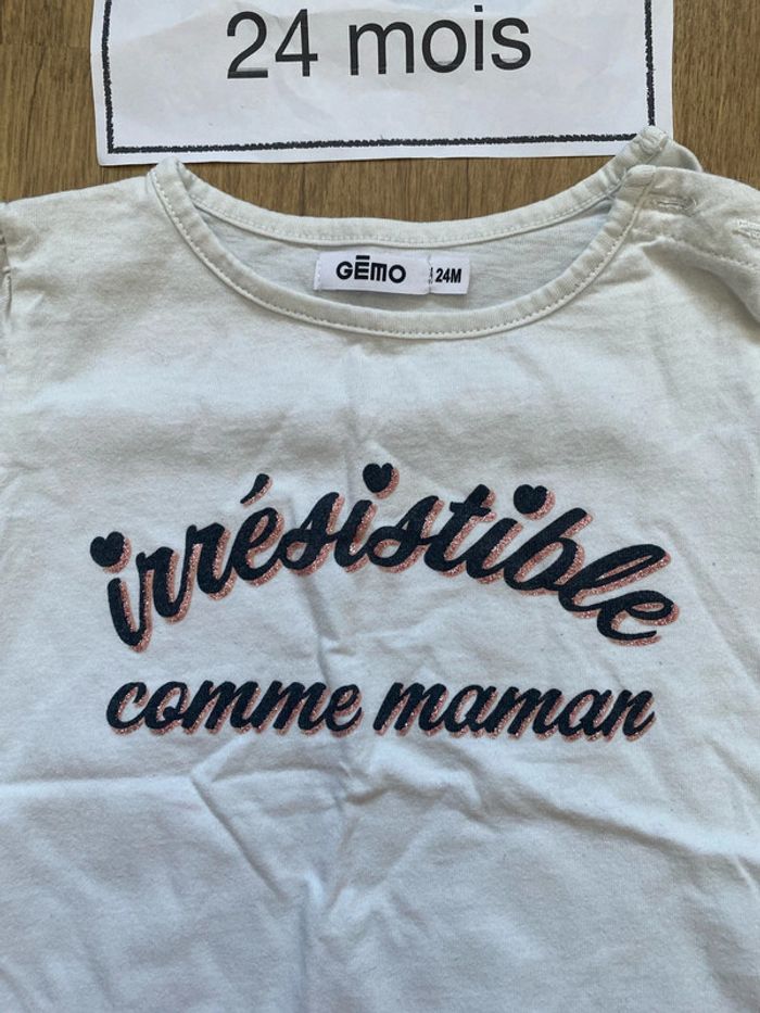 T shirt ete blanc gemo - photo numéro 2