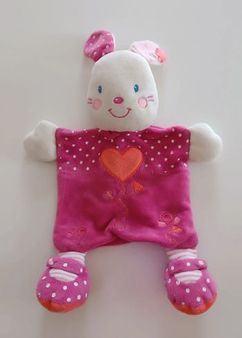 Doudou lapin rose