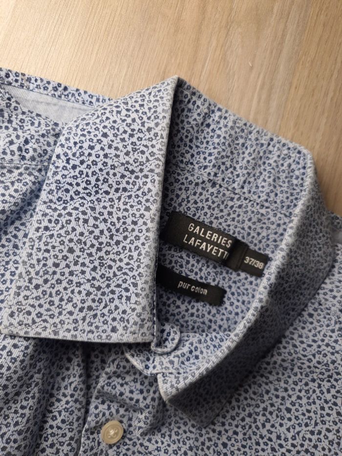 T.37-38 > S - lot 2 Chemises Galeries Lafayette bleues - photo numéro 3