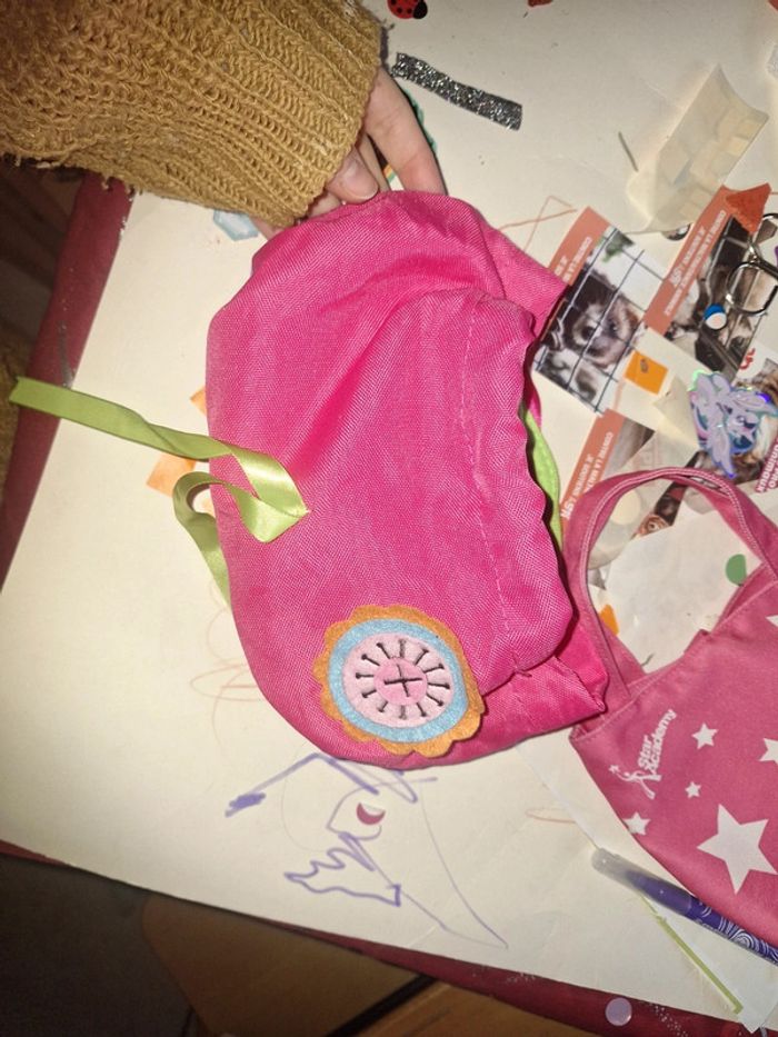 Jouet sac rose noeud poignée - photo numéro 2