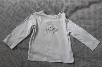 2 t-shirts 18 mois manches longues 