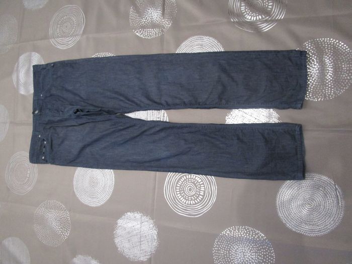 Jean Hugo Boss coupe droite régular Stretch 100% Coton W34 L34 Bleu brut (J140) - photo numéro 2