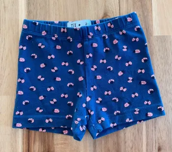 Short TEX bleu et rose