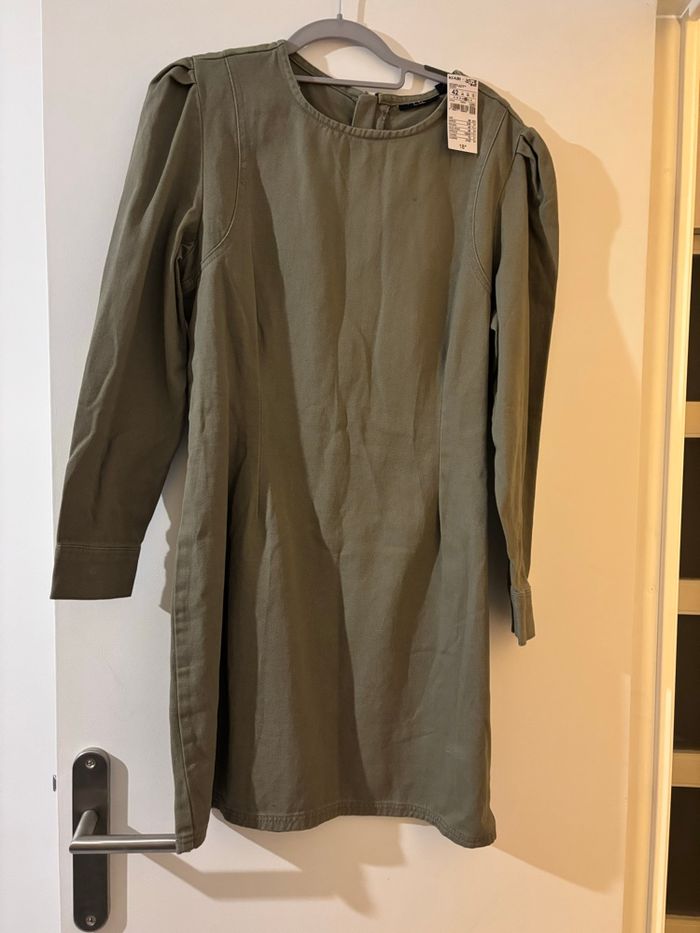 Robe en jean kaki