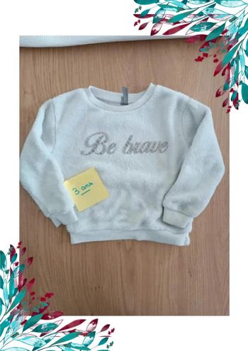 Pull pilou pilou fille 3 ans "be brave"