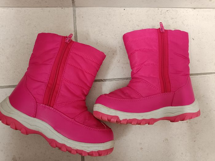 Bottes de neige après-ski fille rose blanc 32 Le chamois - photo numéro 6