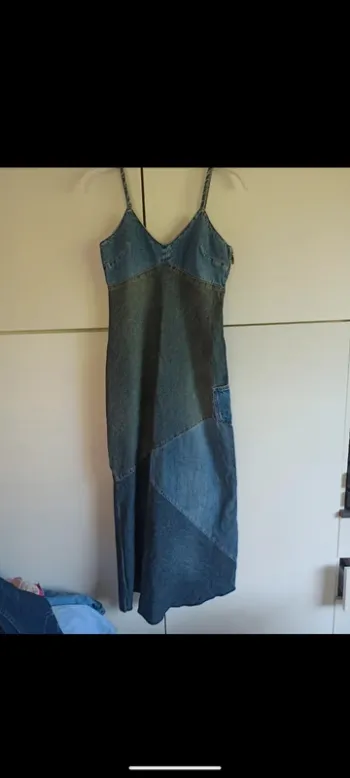 Robe longue en jean vintage