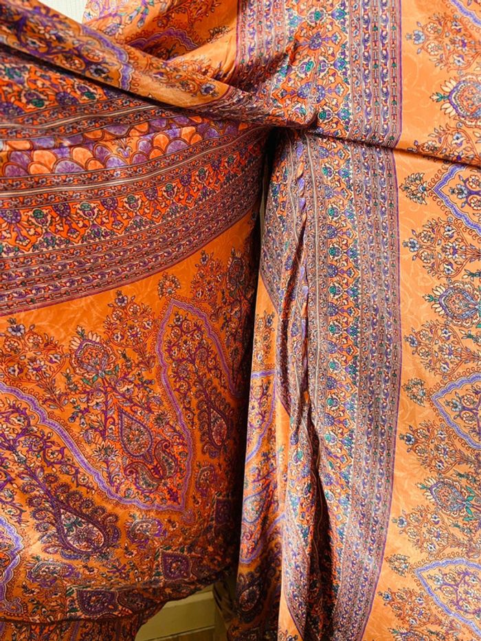 🪷Jupe-culotte indienne boho chic hippie Indian embroidered paisley skirt-culottes🪷 - photo numéro 14