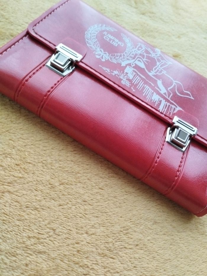 Valisette en cuir fournitures scolaires - photo numéro 6