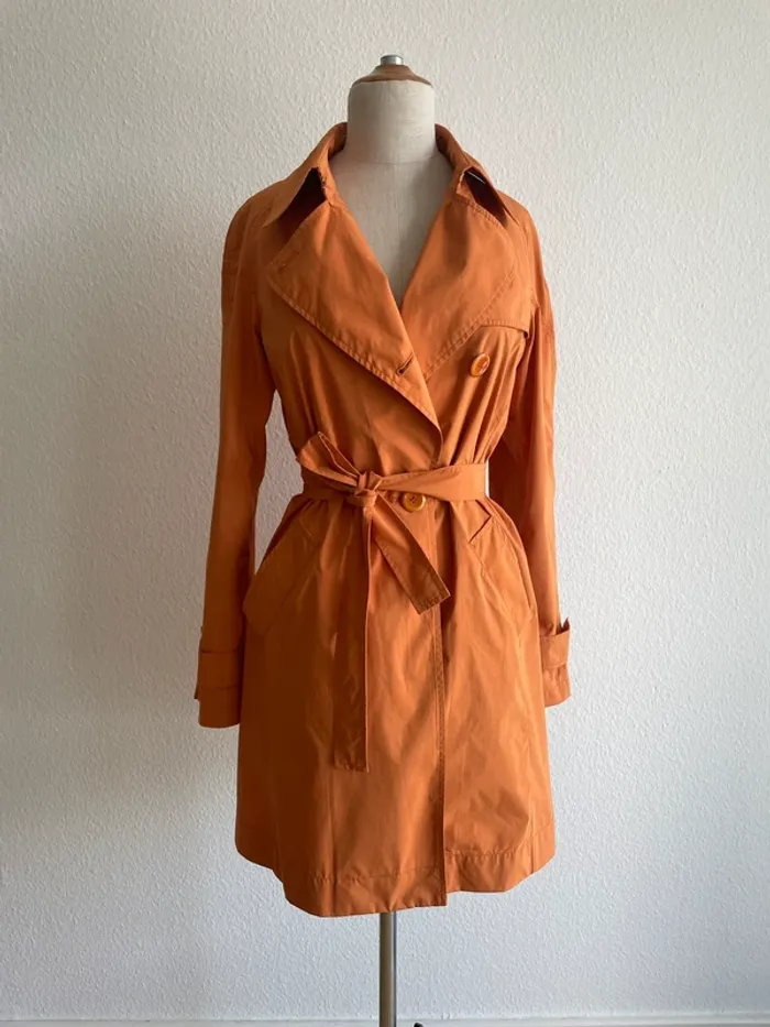 Trench orange ceinturé Max Mara Studio - photo numéro 2