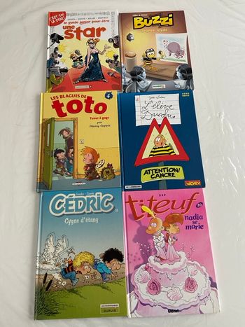 Pack 6 BD Humour Culte - Titeuf, Cédric, Ducobu, Toto