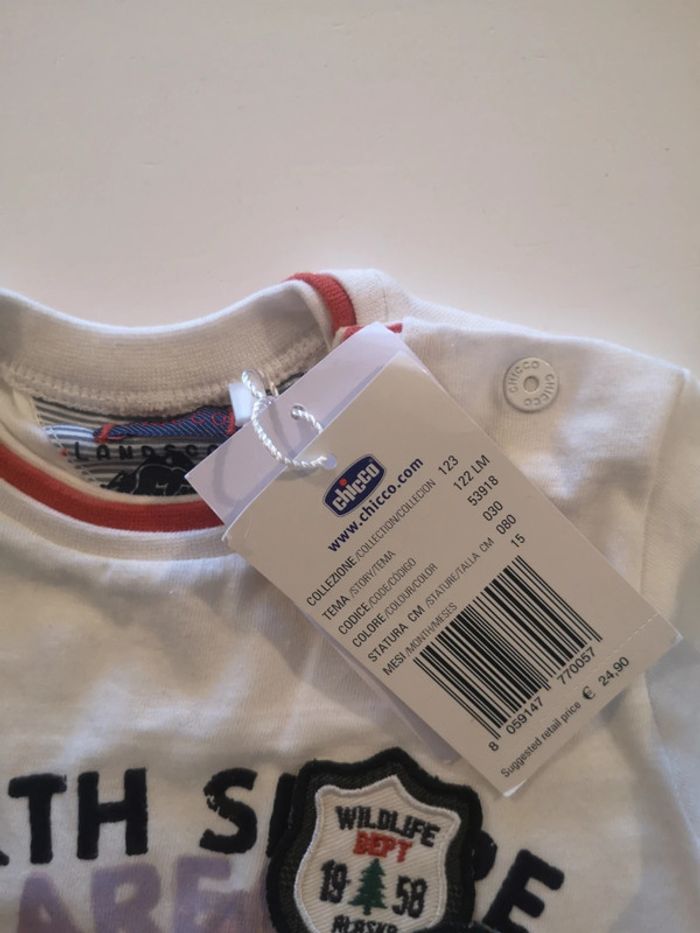 Lot 2 t shirt manches longues chicco - photo numéro 2