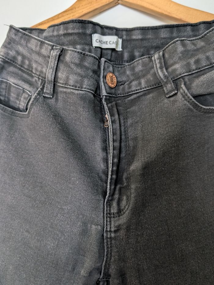 Jeans slim cache cache noir - photo numéro 4