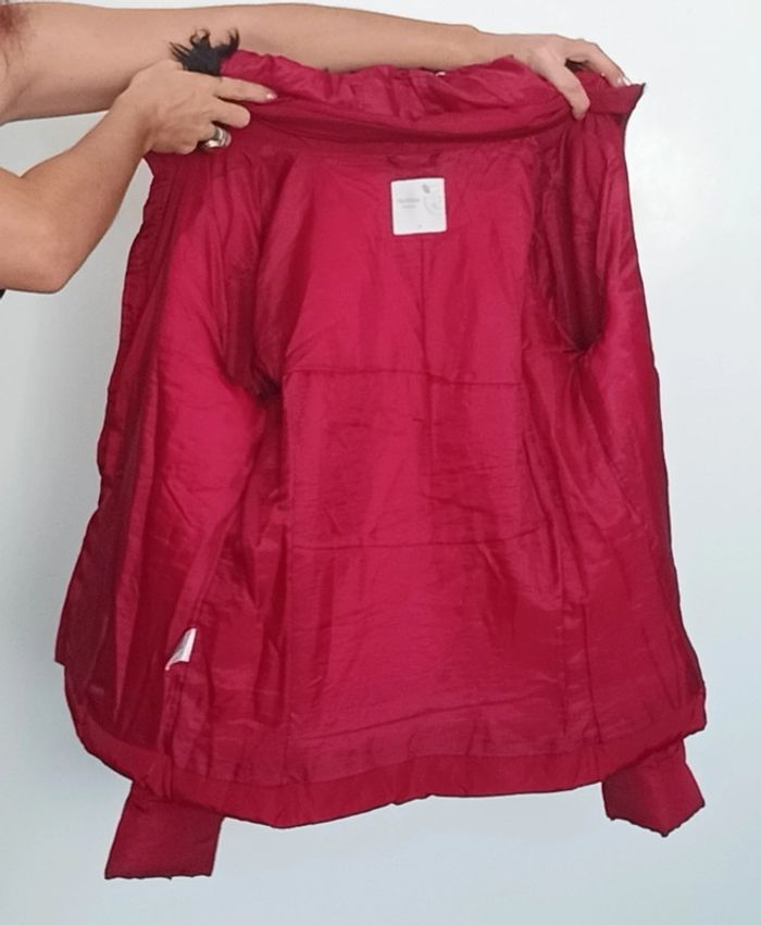 Doudoune rouge zippée à capuche taille 36 - photo numéro 10