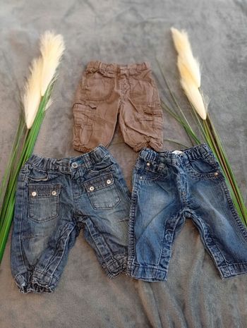 Lot 3 pantalons bébé 3 mois Kitchoun 