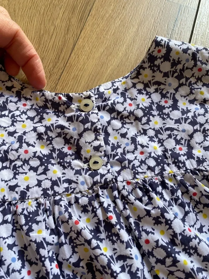 Blouse liberty Jacadi 36 mois fleurs - photo numéro 3