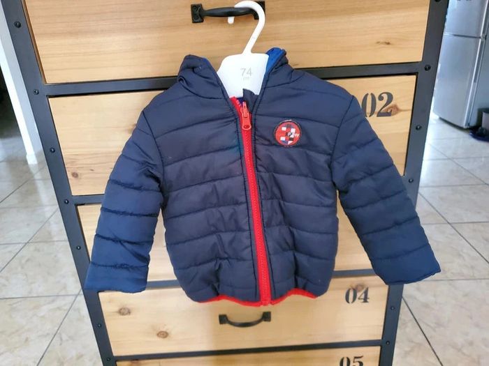 Doudoune 3 Pommes avec capuche réversible 74 cm - photo numéro 5