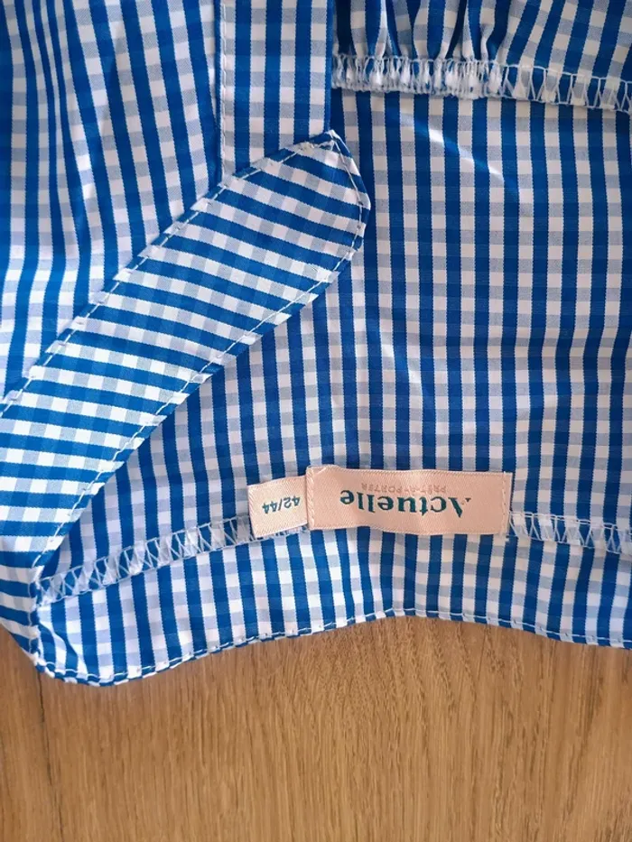 Robe à carreaux bleus et blancs – Actuelle – Taille 42/44 - photo numéro 3